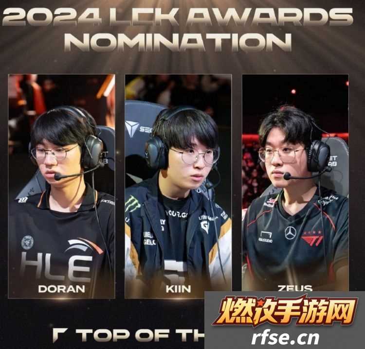 LCK各位置年度最佳提名